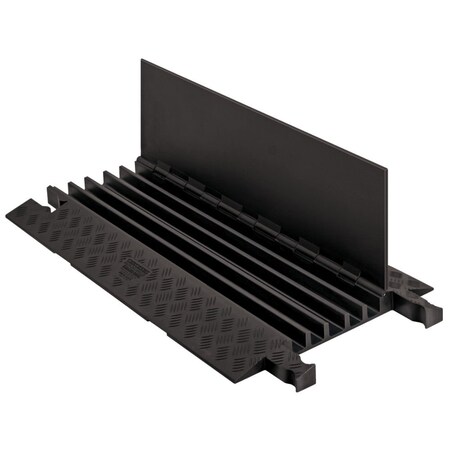 Checkers Cable Protector, 1-7/8 in H, 36 in L, 19-3/4 in W, 5 Channel, Polyurethane, Black GD5X125-B/B